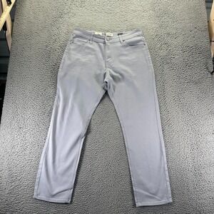 Scott James Pant Mens 36x30 Gray Cotton Chino Straight Slim Business Stretch